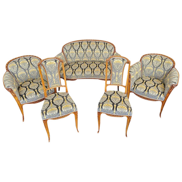 Louis Majorelle Living Room Set “Aubépine”