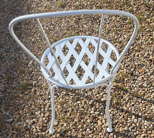 Garden furniture two chairs and a table from the 40s 