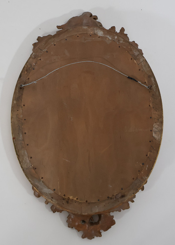 Oval mirror Napoleon III period 