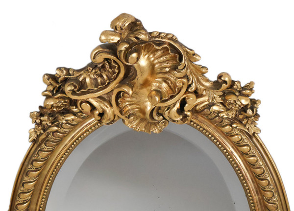 Oval mirror Napoleon III period 