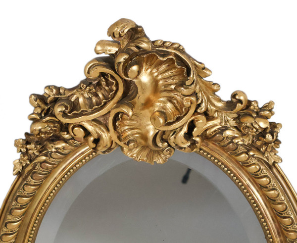 Oval mirror Napoleon III period 