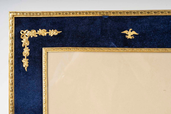 A large gilt bronze photo frame, late 19th century