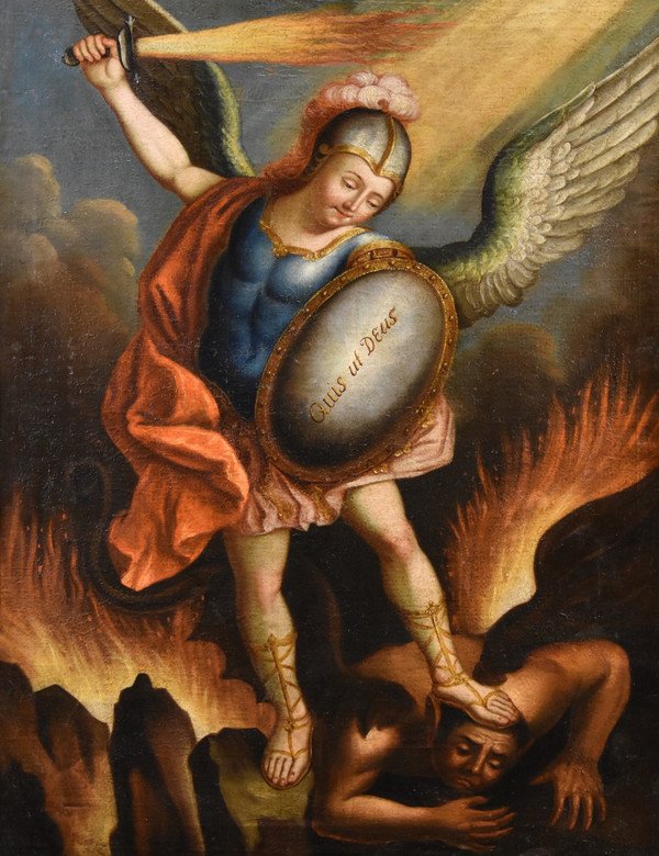  Saint Michael The Archangel, Juan Pedro López (venezuela, 1724 - 1787)