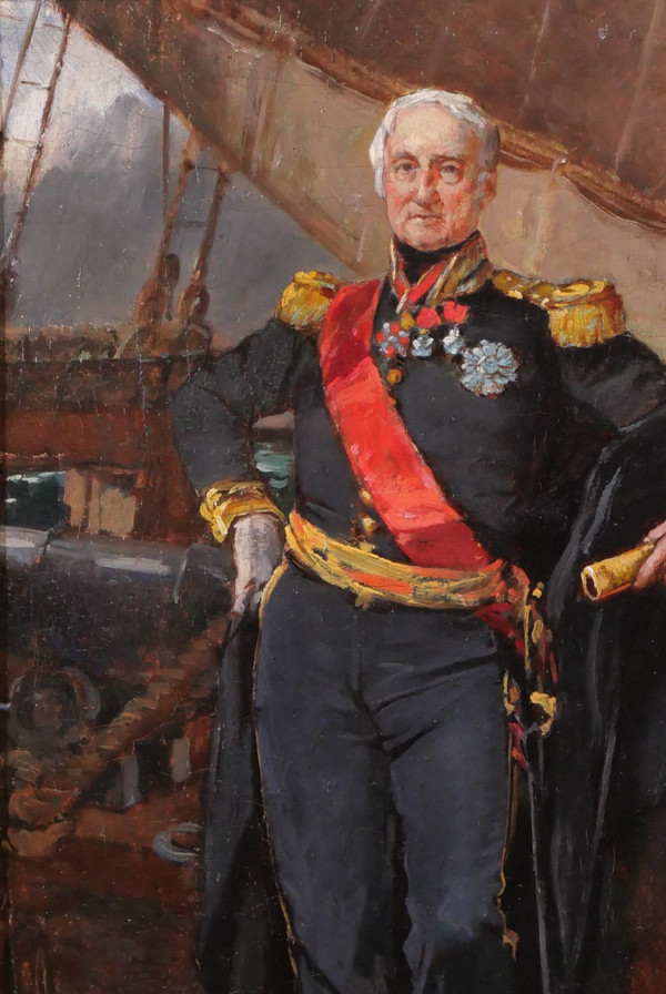 Victor Chavet Porträt Vizeadmiral Jacques Bergeret Schloss Versailles Meer Marine Boot