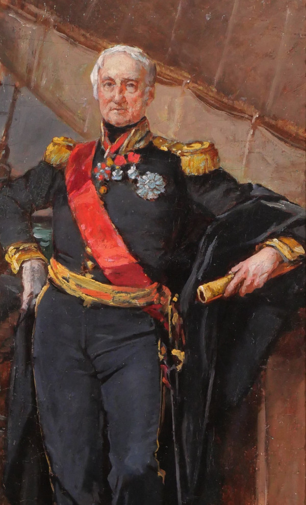 Victor Chavet Porträt Vizeadmiral Jacques Bergeret Schloss Versailles Meer Marine Boot