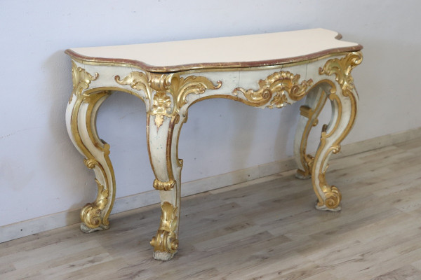 Italian Baroque Style Console Table 