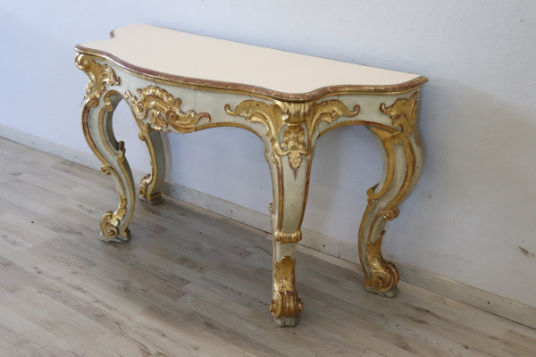 Italian Baroque Style Console Table 