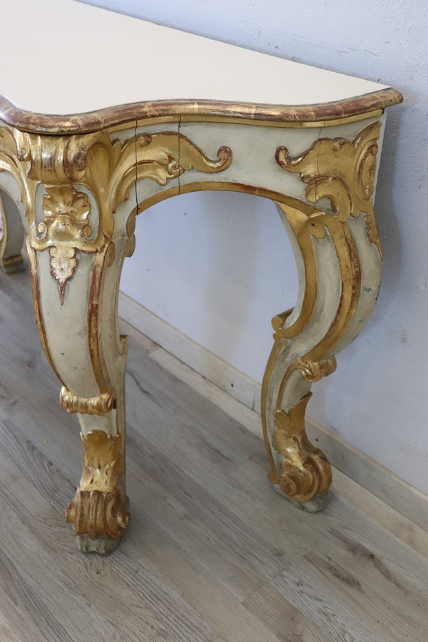 Italian Baroque Style Console Table 