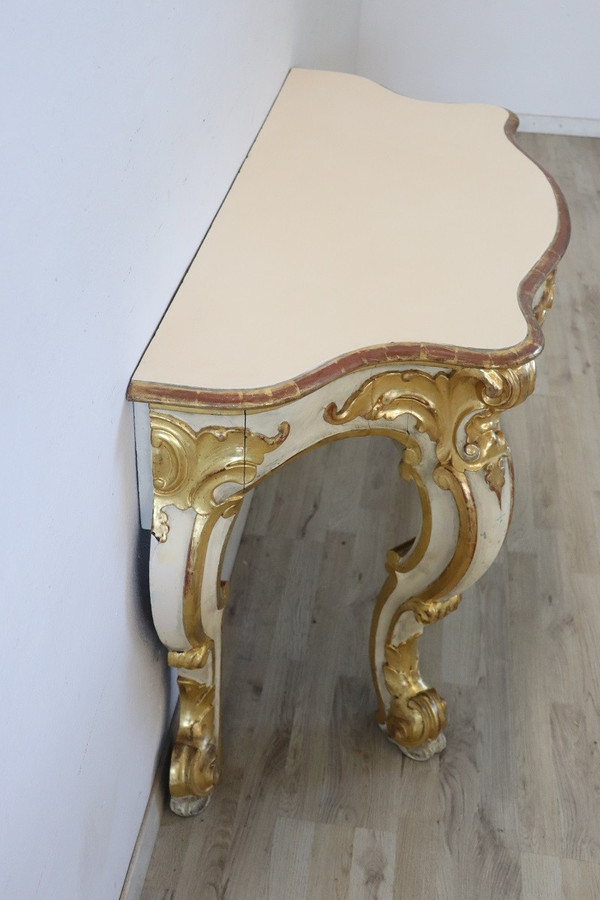 Italian Baroque Style Console Table 