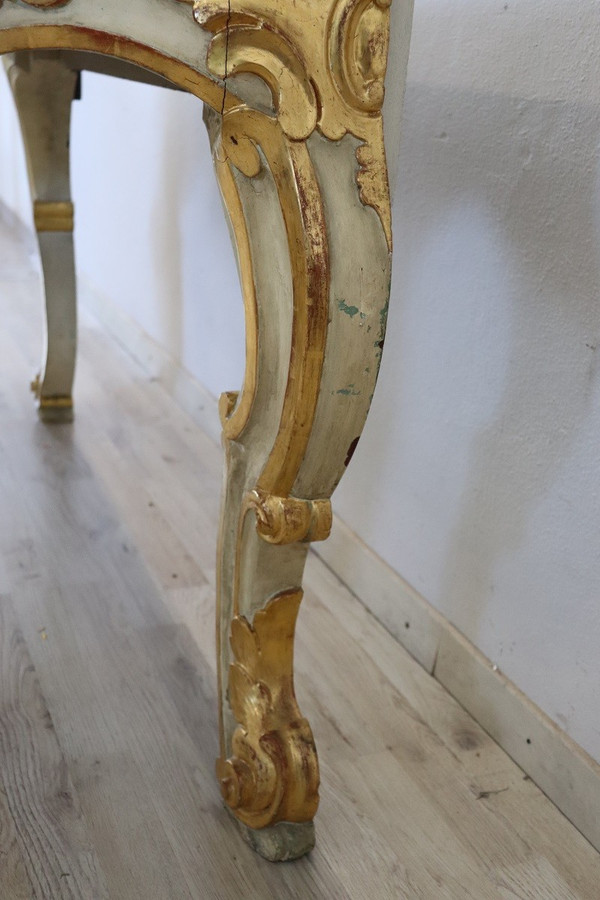 Italian Baroque Style Console Table 