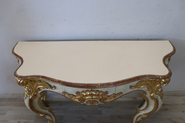 Italian Baroque Style Console Table 