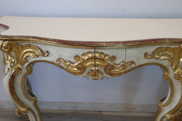 Italian Baroque Style Console Table 