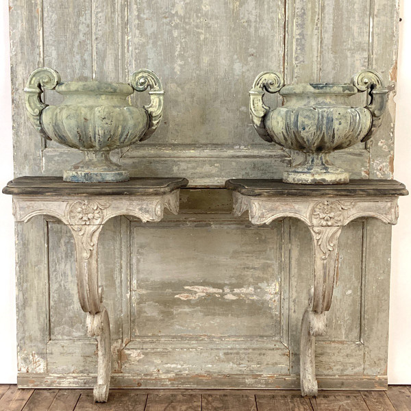 Pair of 19th century cast iron basins