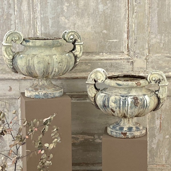 Pair of 19th century cast iron basins