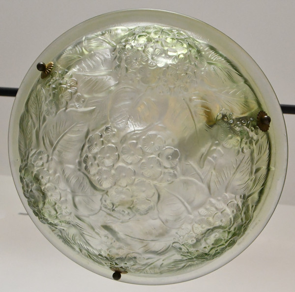 Art Deco-style suspension lamp in glass paste