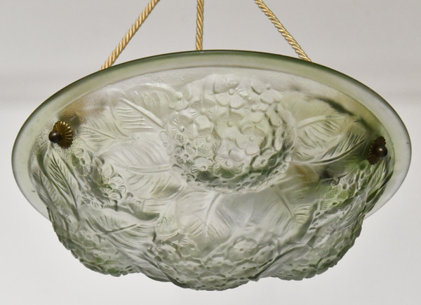 Art Deco-style suspension lamp in glass paste