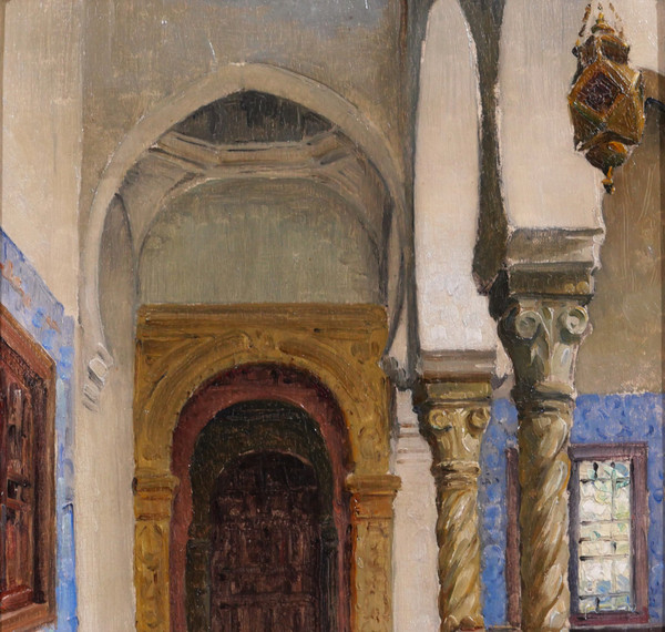 Marius Reynaud painting Algeria Algiers architecture landscape orientalist palace villa Abd-el-Tif