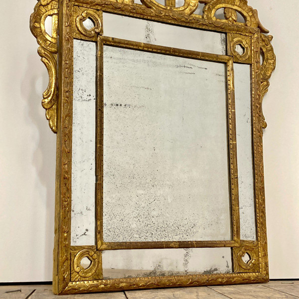 Miroir à parecloses d'époque Régence