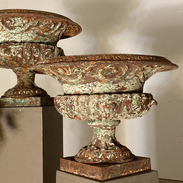 Pair of 19th century cast iron basins