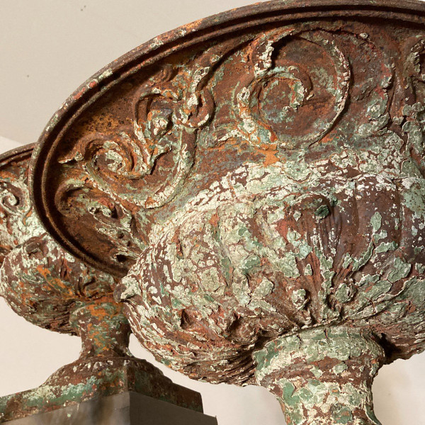 Pair of 19th century cast iron basins