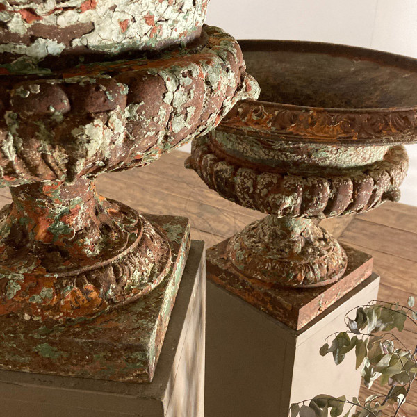 Pair of 19th century cast iron basins