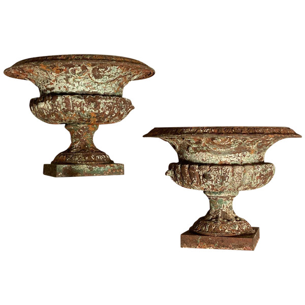 Pair of 19th century cast iron basins