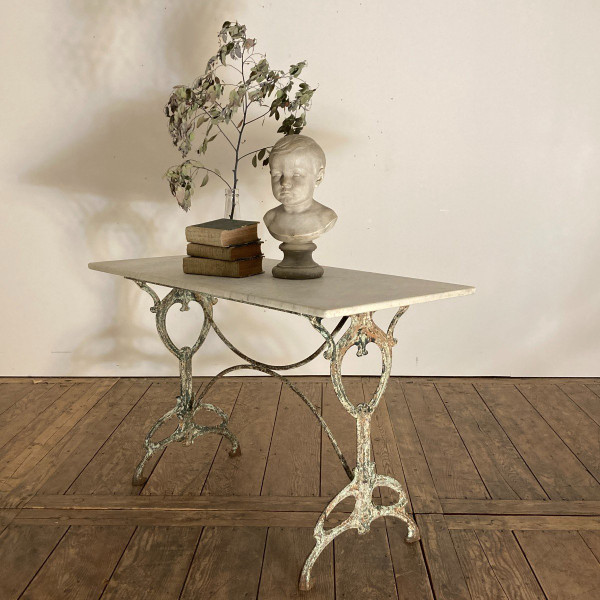 Art Nouveau cast-iron bistro table