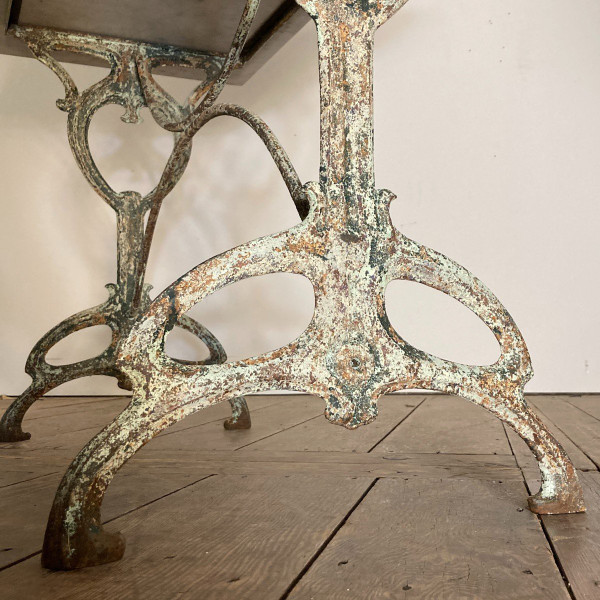 Art Nouveau cast-iron bistro table