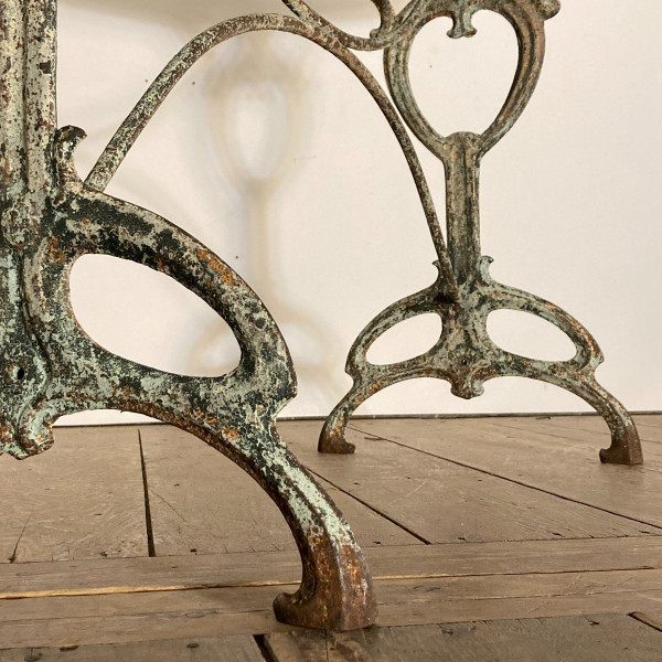 Art Nouveau cast-iron bistro table