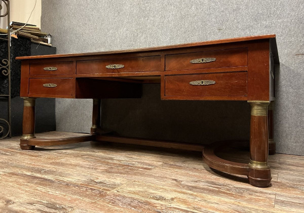 double-sided Empire-style Minister's desk in mahogany circa 1900