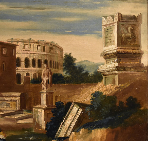 Architectural Capriccio With Ancient Classical Ruins, Jacob Fabris (venice, 1689 - 1761)