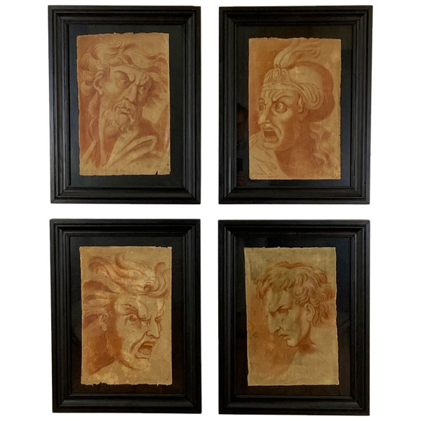 Suite of 4 portrait studies XVIII