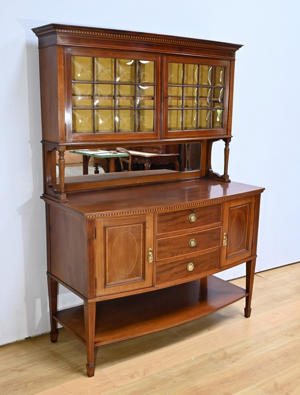 Credenza doppia in mogano dei primi del Novecento