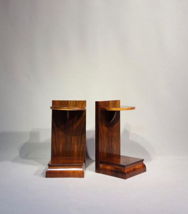 Art Deco period rosewood sofa ends/ bedside tables