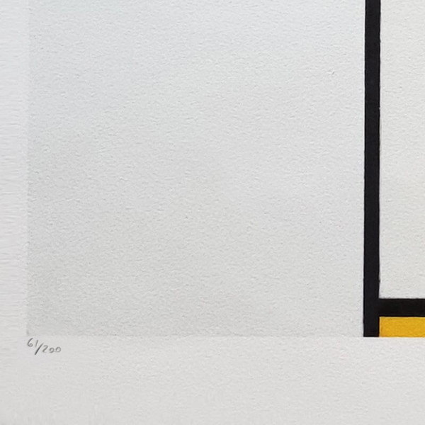 Litografia originale in edizione limitata "Composizione" di Piet Mondrian degli anni '70