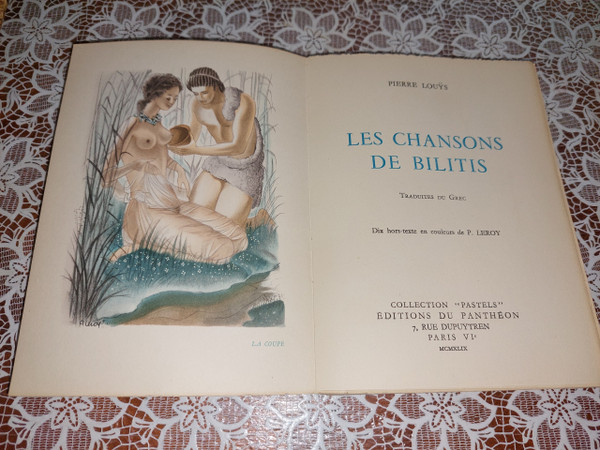 Book The Songs of Bilitis 1949 EX 1493 OF 3000