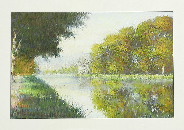 "Landschaft am Wasser" Pastell Von Gregory Davies