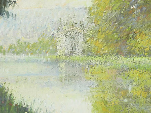 "Landschaft am Wasser" Pastell Von Gregory Davies