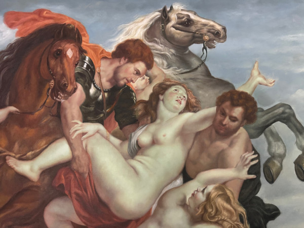 RUBENS, The Abduction of the Daughters of Leucippe by Castor and Pollux, Large Oil On Canvas.