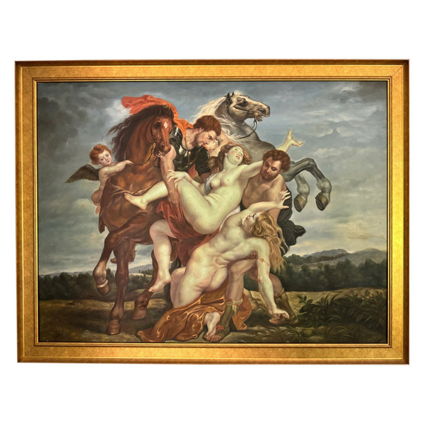 RUBENS, The Abduction of the Daughters of Leucippe by Castor and Pollux, Large Oil On Canvas.