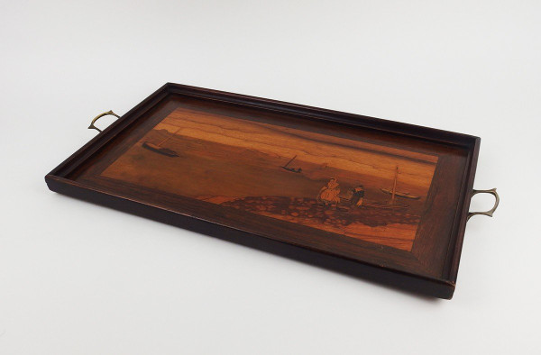 Marquetry Tray "Maritime Landscape"