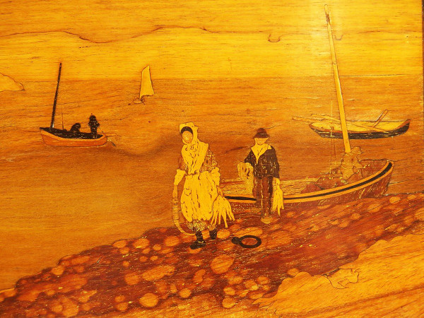 Marquetry Tray "Maritime Landscape"