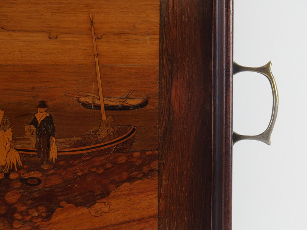 Marquetry Tray "Maritime Landscape"