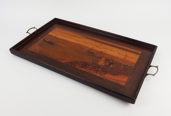 Marquetry Tray "Maritime Landscape"