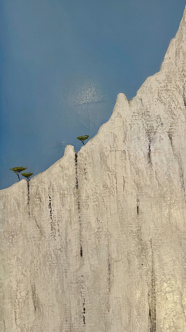 Hubert Aicardi (1922 - 1991), The Cliffs of Piana. Oil on Canvas Dated 1964