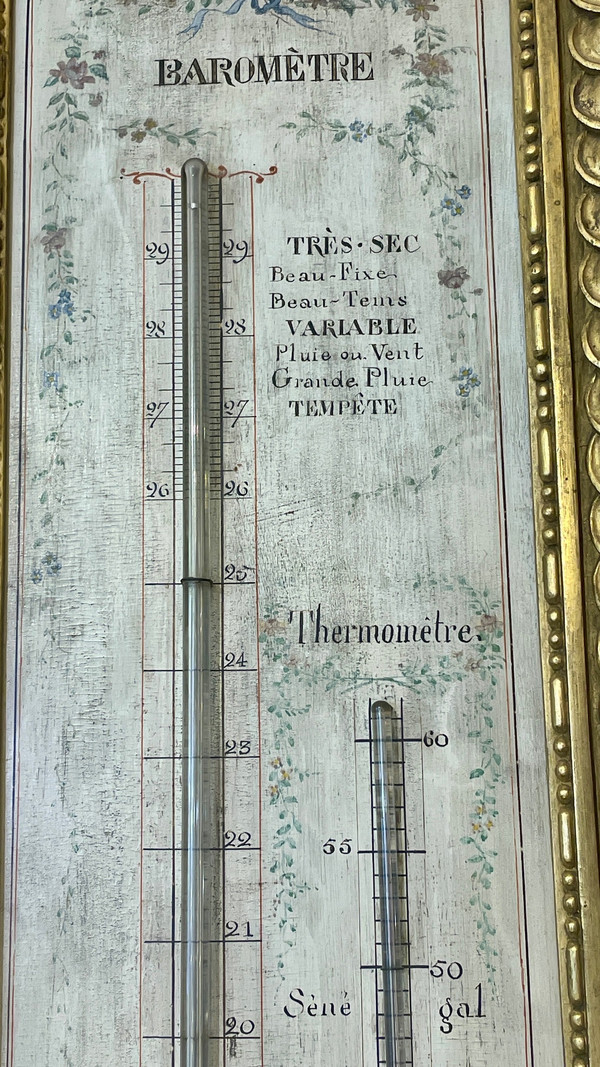 Baromètre et thermomètre néoclassiques, XVIIIe siècle