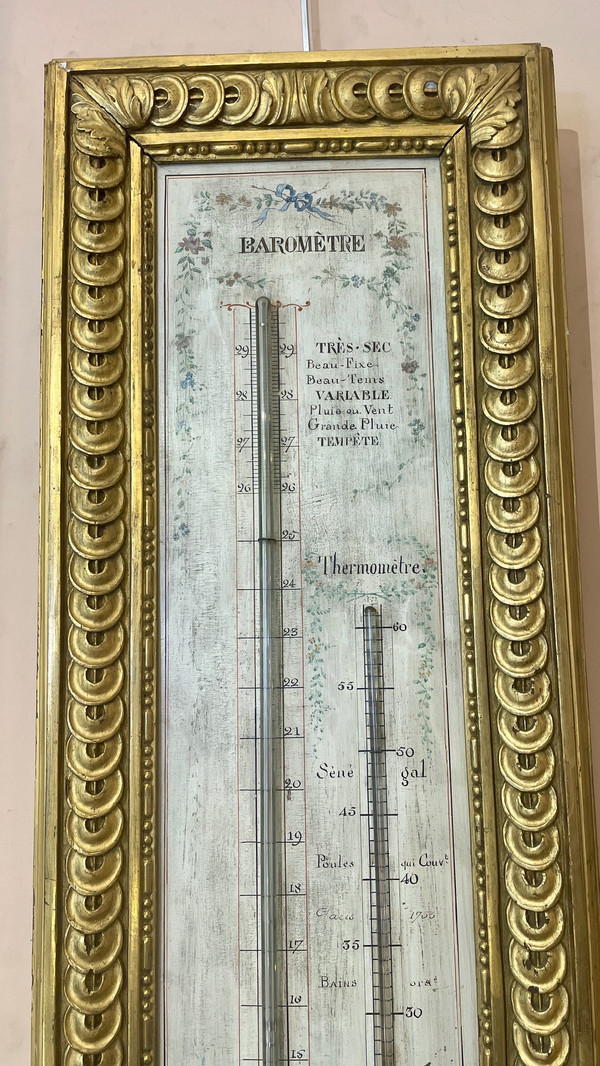 Baromètre et thermomètre néoclassiques, XVIIIe siècle