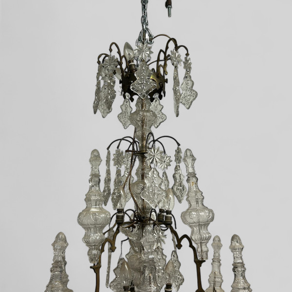 Important Church Or Chapel Chandelier Late 18th Century - Cage Chandelier H 135 Cm