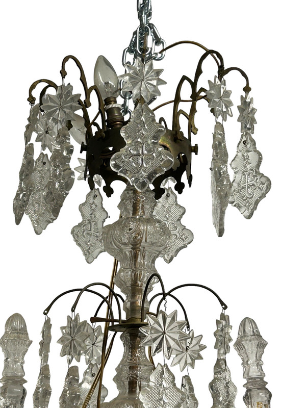 Important Church Or Chapel Chandelier Late 18th Century - Cage Chandelier H 135 Cm