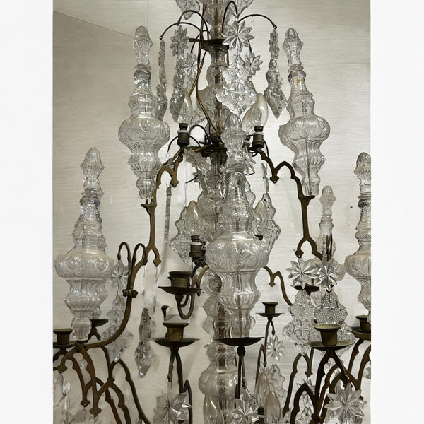 Important Church Or Chapel Chandelier Late 18th Century - Cage Chandelier H 135 Cm